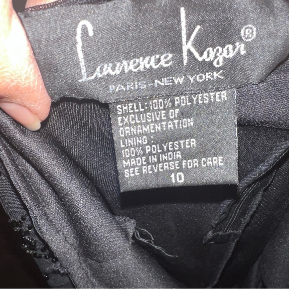 Vintage Laurence Kazar sequin embellished black wide leg pants - Picture 5 of 5